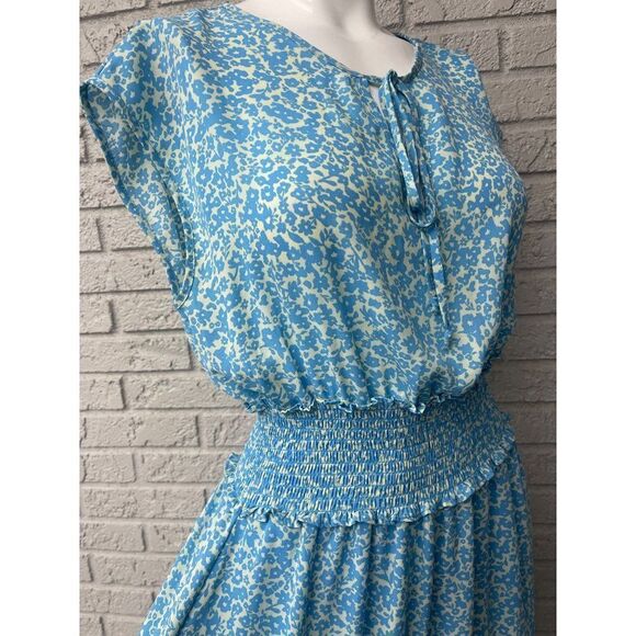 Sienna Sky Floral Smock Waist Ruffle Hem Midi Dress Size M - Picture 5 of 11